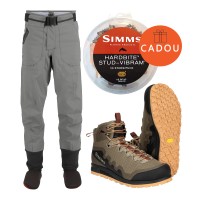 Simms wading outfit with Simms Freestone pants and Simms Flyweight Access wading boots and Simms Hardbite Studs FREE