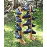 Wading boots wooden stand