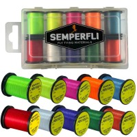 Semperfli Classic Waxed Thread 8/0 110m (120 Yards) Attractor Colors Collection